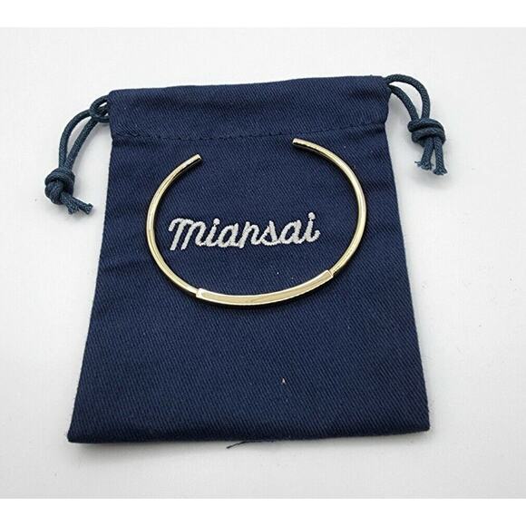 NWT Miansai Thin Gold Plated ID Cuff Bracelet Men's | Medium - Picture 2 of 5